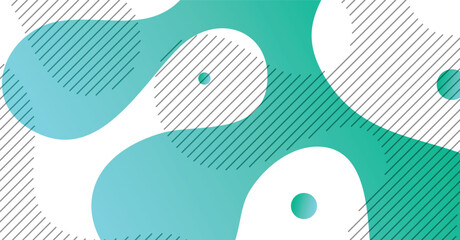 Abstract liquid wave background with green and white gradient color background
