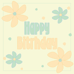 Birthday Card with flowers