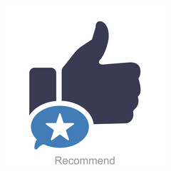 Recommend and comment icon concept 