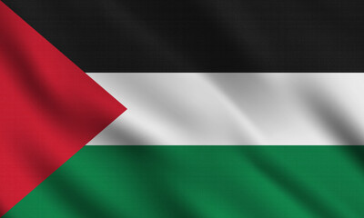 Realistic palestine flag vector illustration background