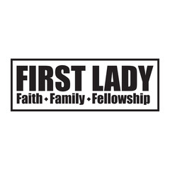 First Lady Vector Design on White Background