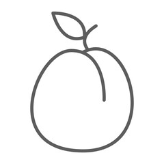 Apricot outline icon