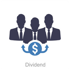 Dividend and rate icon concept 