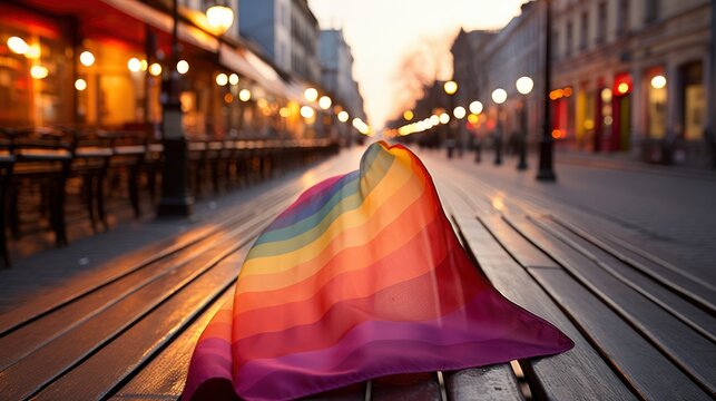A Rainbow Flag And Red Ribbon Combined For World , Background Images , Hd Wallpapers, Background Image