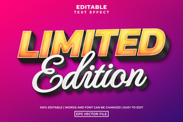 3D Modern limited edition sale editable text effect style template