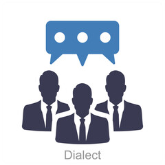 Dialect and interpreter icon concept