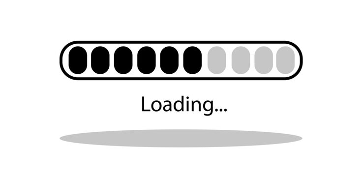 Loading line on white background