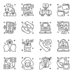 Pack of Conversation Line Icons 

