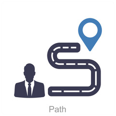 Path and map icon concept