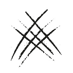 Animal Claw Scratch. Black Slash Icon, Grunge Texture. Nail Scary Mark. Wild Monster Paw Scribble Trail. Tiger, Bear, Cat Scrape in Cross Shape. Abstract Design Element. Isolated Vector Illustration