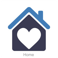 Home and map icon concept