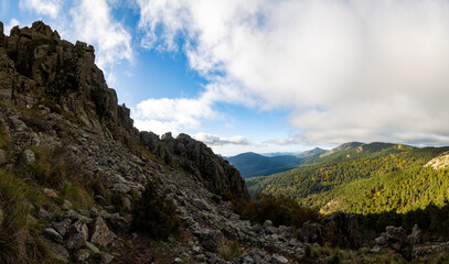 Fototapeta na wymiar panorámica valle escorial 