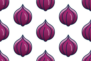 garlic seamless pattern