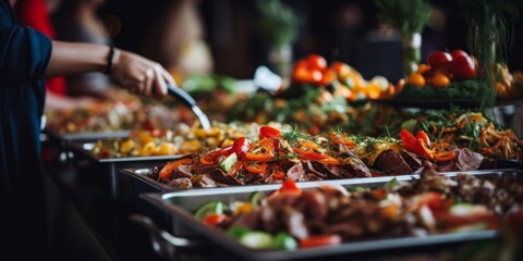 Food in hotel, Ai generated