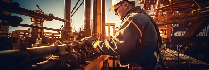 Sunlit Oil Rig Maintenance, Generative AI