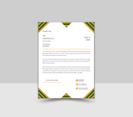 Creative and Professional Letterhead Design Template.