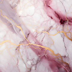 Beautiful pink marble stone texture with gold and gray veins