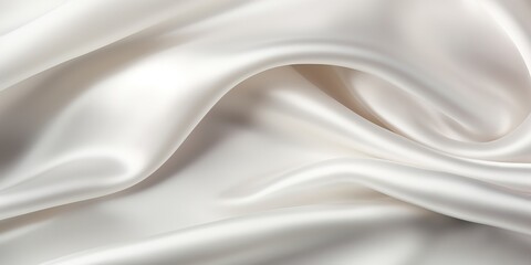 Naklejka premium white silk satin background, AI generated
