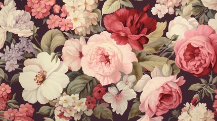 roses background  generated by AI