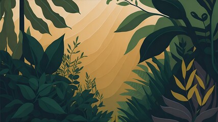 a gradient background that mimics the colors of a lush forest, transitioning from rich greens to earthy browns