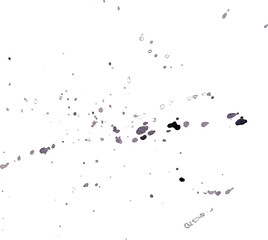 Dark purple watercolor paint splatter isolated on transparent background. Watercolor abstract splashes. Paint drips. Hand drawn. 