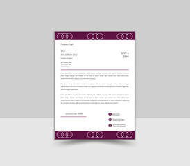 Creative and Professional Letterhead Design Template.