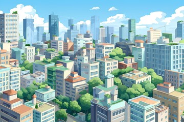 Fototapeta premium 都会の風景-5 