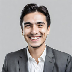 businessman smile on white background