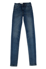 Blue jeans isolated on white background