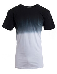 Black and white t-shirt on white background