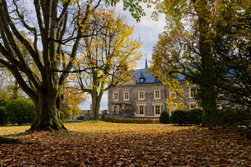 Old building in fall autumn in Czech Republic called Zruc nad Sazavou HDR - 674557895