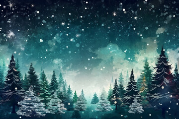 christmas tree decorations, santa claus with gifts, snowman in the snow, christmas gift boxes	