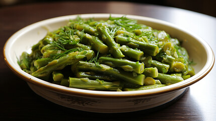 Green beans asparagus peas and flat beans tackle