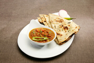 Rajma or Red kidney Beans with Naan, Indian Dish