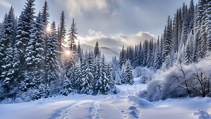 Obraz premium Winter Wonderland Painting