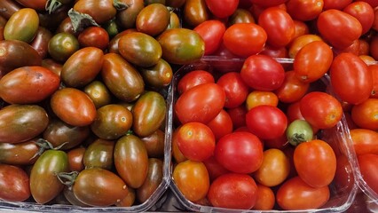 tomatoes in a market
