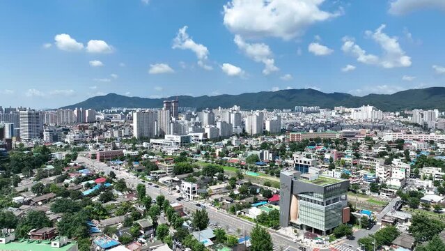 Daejeon/Aerial view near Daejeon Station, Daejeon, Republic of Kore