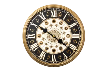 Fotobehang New Year's Eve Countdown Clock Striking Midnight -on transparent background © Moostape