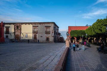 Naklejka premium Discovering the colonial style in the city of San Miguel de Allende, Guanajuato, Mexico
