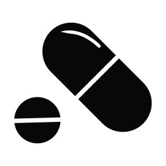 Pill capsule icon design, illustration design
