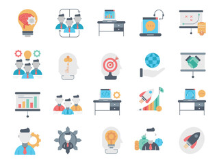 Corporate business icon set