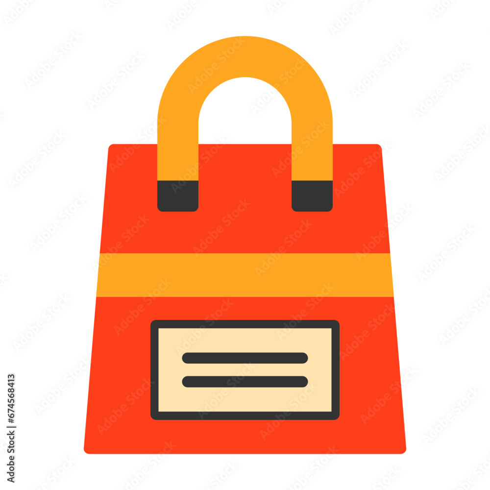 Poster shopping bag icon