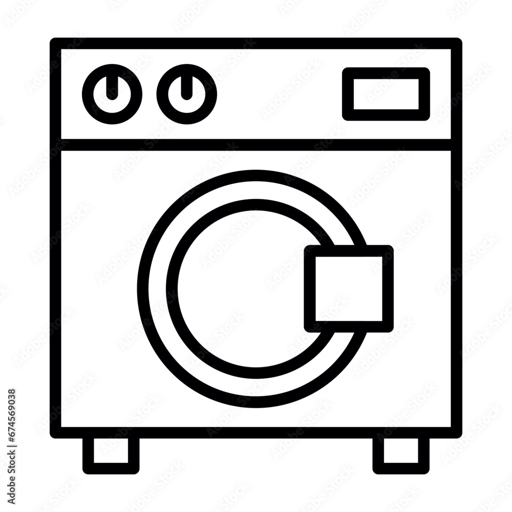 Sticker washing machine icon