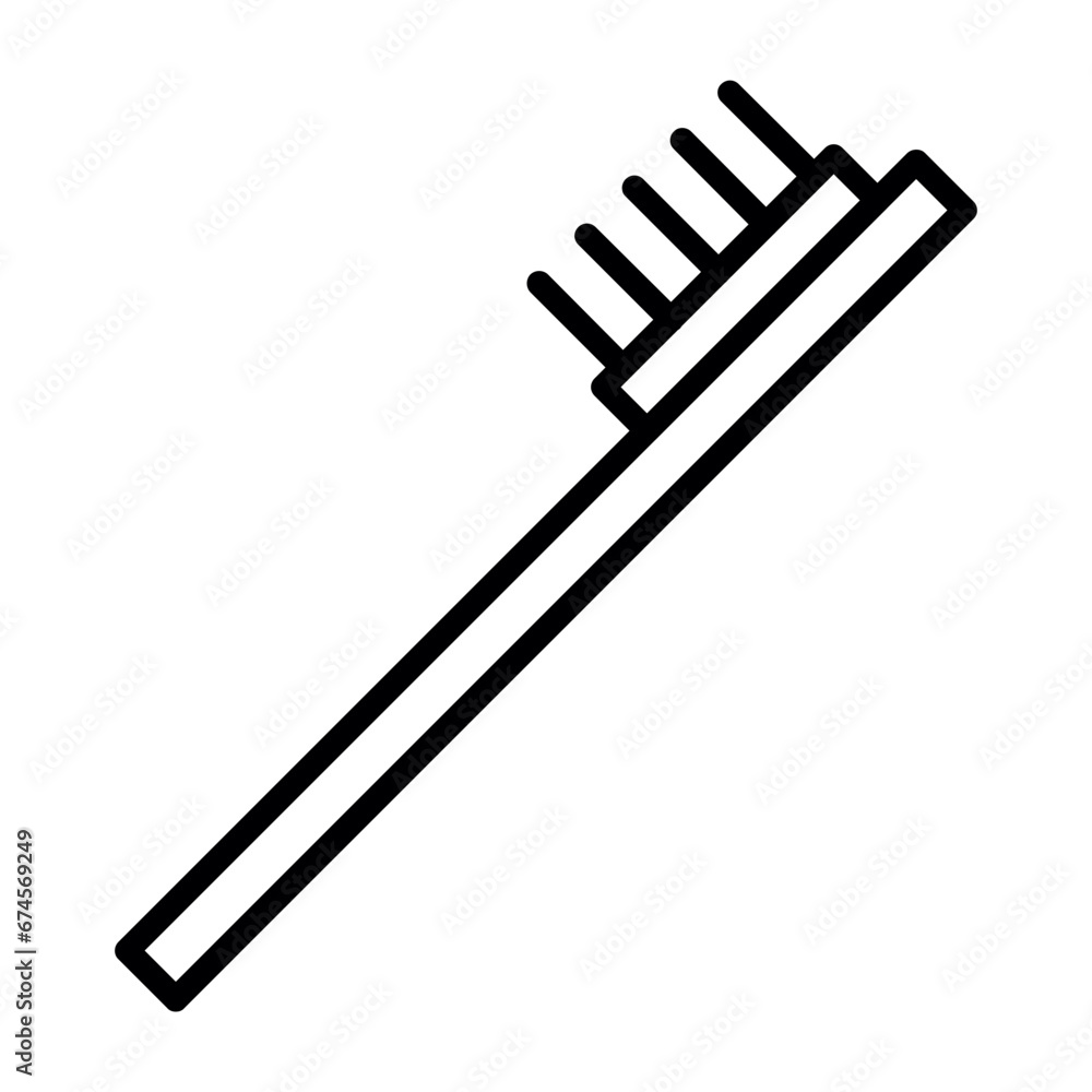 Sticker toothbrush icon