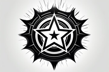 Simple vector of black and white logo against white background