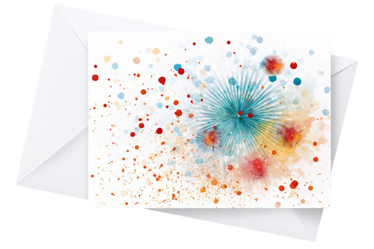 Wishing You a Joyful New Year Greeting Card -on transparent background