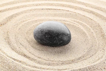 Tuinposter Zen stones in the sand, concept of balance and harmony © Pixel-Shot