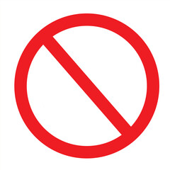 vector stop sign icon. No sign, isolated red warning, vector, eps 10