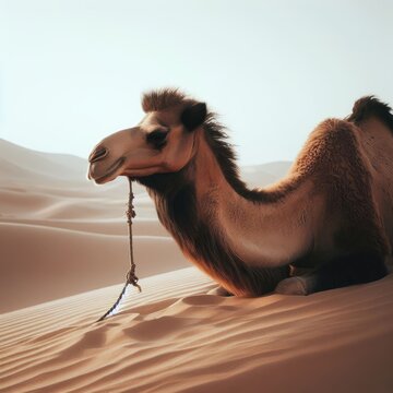 carnel on the desert animal background for social media