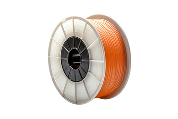 3D Printing Filament Spool and Nozzle -on Transparent background